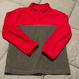 Red & Grey OshKosh 1/4 Zip Fleece Pullover